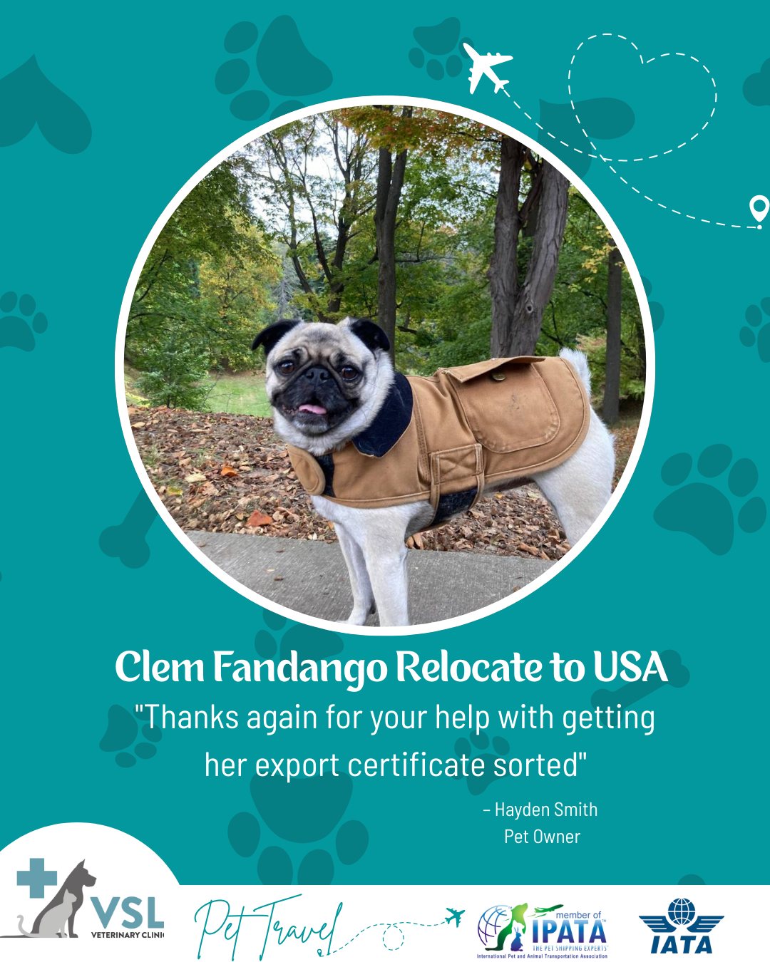VSL Pet Travel Story: Clem Fandango Journey to USA 🐾✈️At VSL Pet Relocation Service an IPATA  member and holder of the IATA Live Animal Regulations certificate we make pet relocation stress-free, safe, and seamless. From handling documentation to arranging smooth travel, our professional team ensures both pets and their owners feel confident every step of the way.Planning your pet’s international journey? Trust VSL for reliable, hassle-free pet relocation services. 🐶🐱 Book with us today and give your furry friend the adventure they deserve!~~~~~~រឿងរ៉ាវដំណើរកម្សាន្តសត្វចិញ្ចឹម VSL៖ ដំណើររបស់ Clem Fandango ទៅសហរដ្ឋអាមេរិក 🐾✈️នៅ សេវាកម្មដឹកជញ្ជូនសត្វចិញ្ចឹម VSL ដែលជាសមាជិក IPATA និងកាន់វិញ្ញាបនបត្រ IATA Live Animal Regulations យើងខិតខំធ្វើឲ្យការធ្វើដំណើររបស់សត្វចិញ្ចឹមក្លាយជារឿងងាយស្រួល មានសុវត្ថិភាព និងគ្មានភាពតានតឹង។ ចាប់ពីការរៀបចំឯកសារ រហូតដល់ការរៀបចំដំណើរធ្វើដំណើរយ៉ាងរលូន ក្រុមការងារជំនាញរបស់យើងធានាថា ទាំងសត្វចិញ្ចឹម និងម្ចាស់ នឹងមានទំនុកចិត្តគ្រប់ជំហាននៃដំណើរ។កំពុងរៀបចំដំណើរអន្តរជាតិសម្រាប់សត្វចិញ្ចឹមរបស់អ្នកមែនទេ?
ជឿទុកចិត្ត VSL សម្រាប់សេវាកម្មដឹកជញ្ជូនសត្វចិញ្ចឹមដែលអាចទុកចិត្តបាន ងាយស្រួល និងគ្មានបញ្ហា។ 🐶🐱
👉 កក់សេវាជាមួយយើងថ្ងៃនេះ ហើយផ្តល់ឲ្យកូនសត្វរបស់អ្នកនូវដំណើរផ្សងព្រេងដែលពួកគេសមនឹងទទួល!🔖Book your appointment:
🔗Link: https://ap-booking.vetstoria.com/booking/66b5d69745c87/?r=6 📞Phone: 023-986-640
📲WhatsApp/Telegram: 017-464-681
📍Visit us in BKK1: https://share.google/pglZkQrmunrFuLRKX
📱Join our VSL Telegram group: https://t.me/+5d7K4kN3Y0ljZTEy