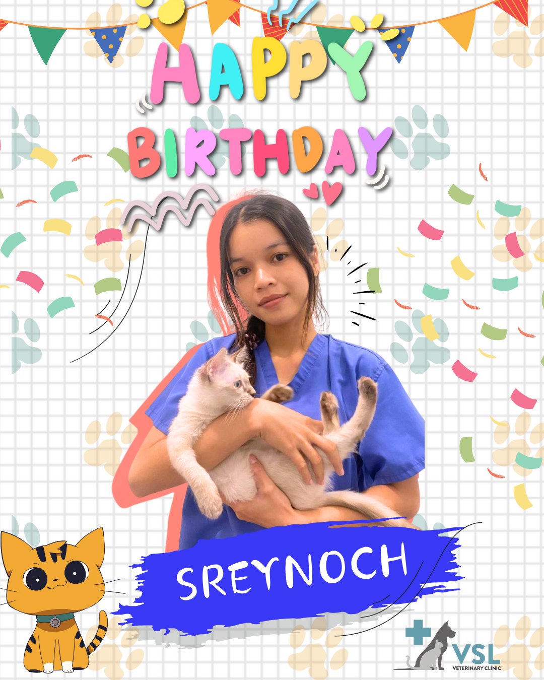 Happy birthday to our incredible, vet nurse, Sreynoch! 🌟🐾
Wishing you a day filled with smiles, cake, and all the appreciation you deserve! 🎉💙